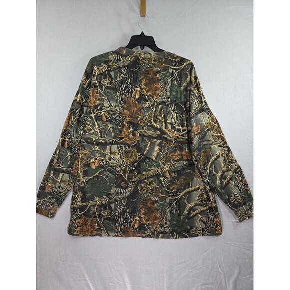 VTG Y2K Cabela's Seclusion 3D Camouflage Long Sleeve T-Shirt 2XL Pocket Hunting - Picture 7 of 8